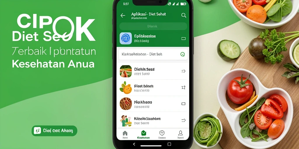Tampilan antarmuka aplikasi CIPOK untuk Diet Sehat.