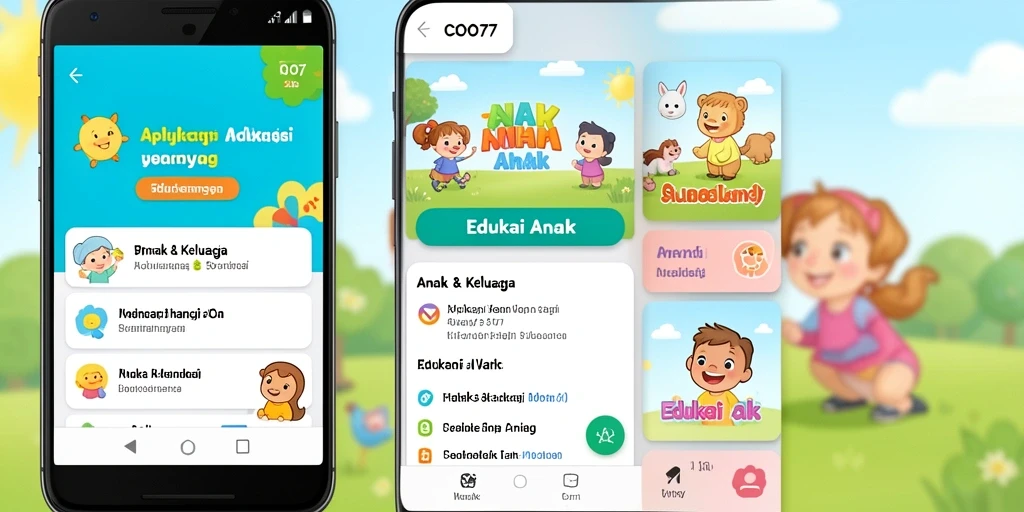 Antarmuka COO77 yang menarik untuk pembelajaran anak.