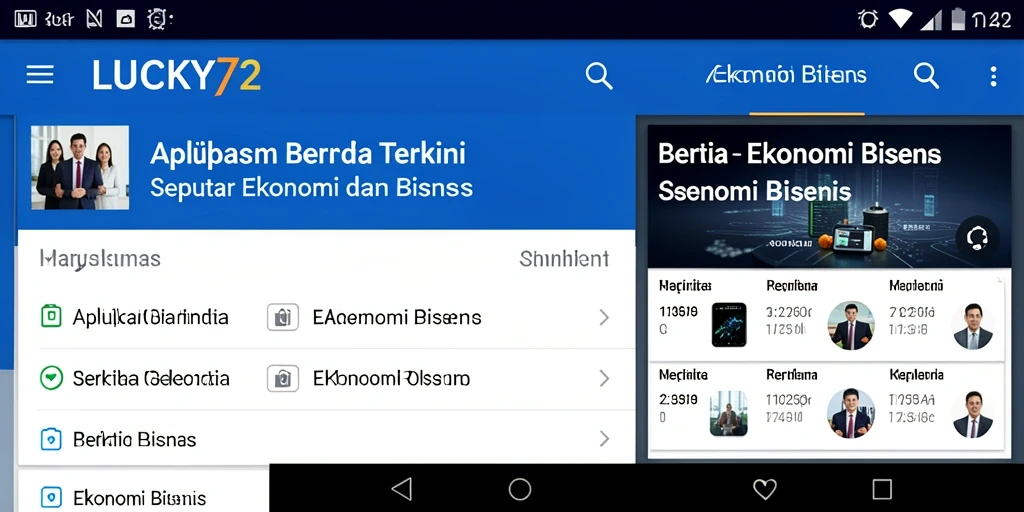 Tampilan antarmuka utama aplikasi LUCKY72 yang informatif dan user-friendly.