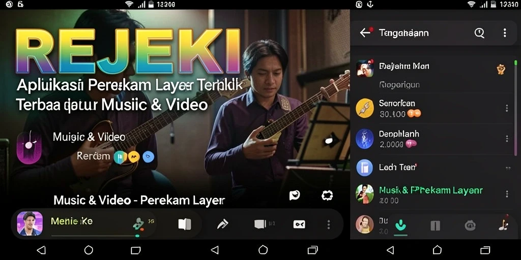 Antarmuka aplikasi REJEKI menampilkan fitur Perekam Layar dengan mudah dan praktis.
