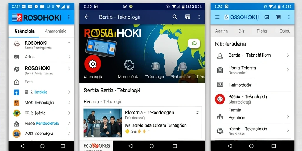 Tampilan antarmuka aplikasi ROSOHOKI yang modern dan informatif.
