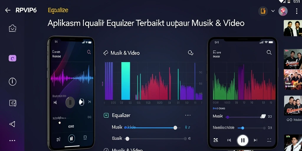 Tampilan antarmuka RPVIP6 yang menarik dengan fitur Equalizer.