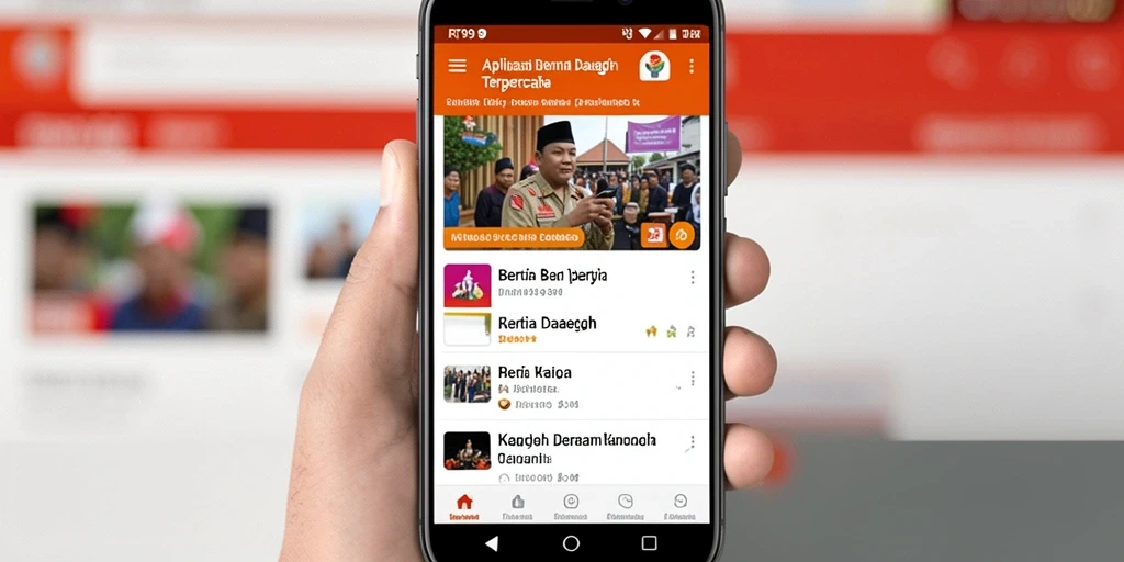 Tampilan antarmuka RT99 dengan berbagai berita daerah terbaru.