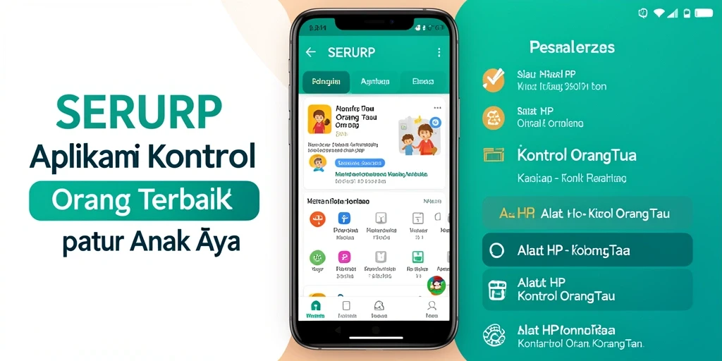 Tampilan antarmuka aplikasi SERURP untuk kontrol orang tua yang intuitif dan mudah digunakan.
