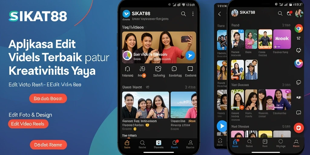Antarmuka intuitif SIKAT88 untuk Edit Video Reels yang menarik.