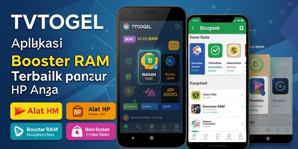 Tampilan antarmuka TVTOGEL dengan fitur Booster RAM yang intuitif.