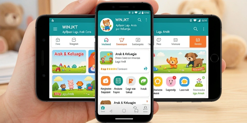 Tampilan antarmuka aplikasi WINJKT yang ramah anak.